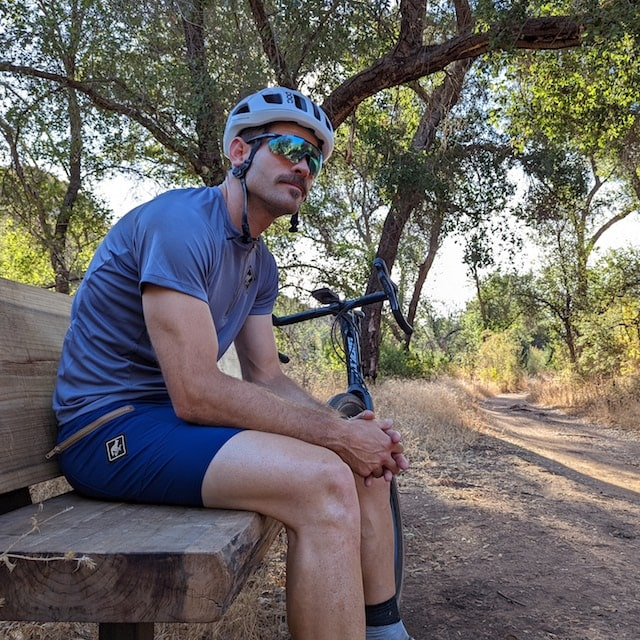 Runyon Mens American Made In USA Gravel Cycling Jersey - Steel Grey