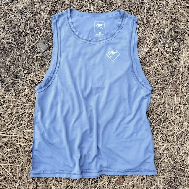 Runyon Unisex Steel Grey Tech Trail Tank - Muscle Workout Tank Top, Made In USA | Runyon Canyon Apparel