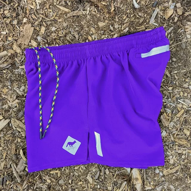 Runyon Unisex 3" Purple Performance Running Short Made In USA | Runyon Canyon Apparel