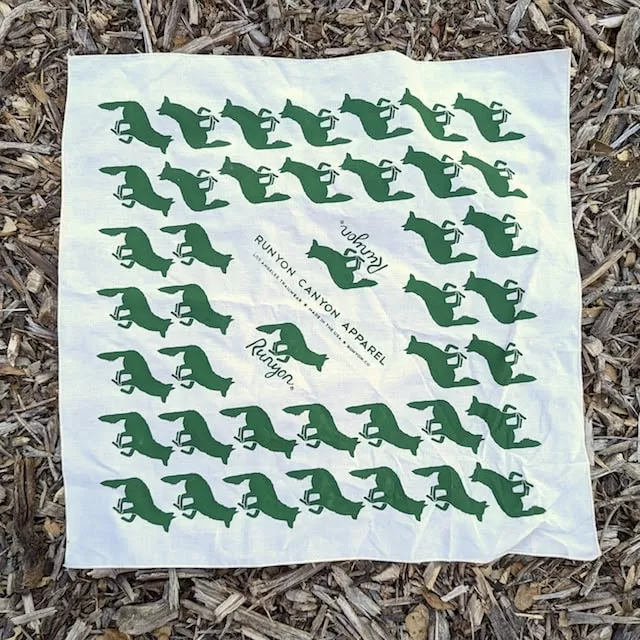 Runyon Natural Evergreen Signature Bandana American Made In The USA