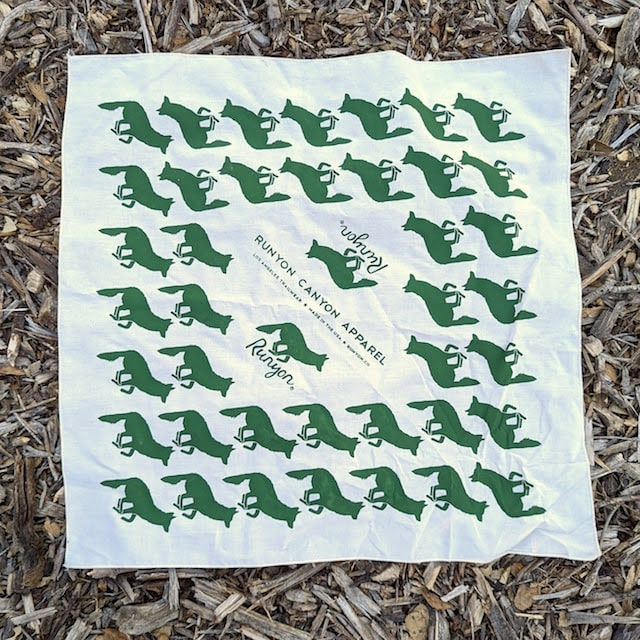 Runyon Natural Evergreen Signature Bandana American Made In The USA