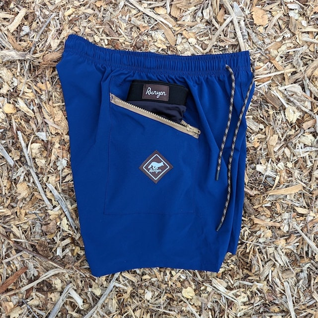 Runyon TrailStash 7" Navy Blue Gravel Performance Short