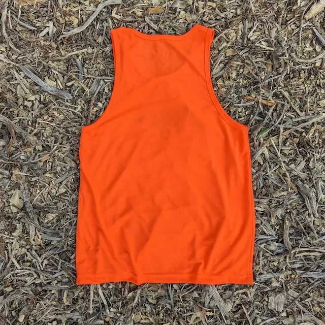 Runyon Men's Neon Orange Logo Fitness Training Tank Made In USA Runyon Men's Neon Orange Logo Fitness Training Tank Made In USA
