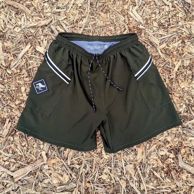 Runyon TrailStash 5" Gravel Short Dark Olive Green Made In USA Runyon TrailStash 5" Gravel Short Dark Olive Green Made In USA