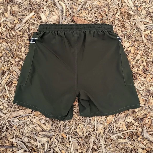 Runyon TrailStash 5" Gravel Short Dark Olive Green Made In USA Runyon TrailStash 5" Gravel Short Dark Olive Green Made In USA