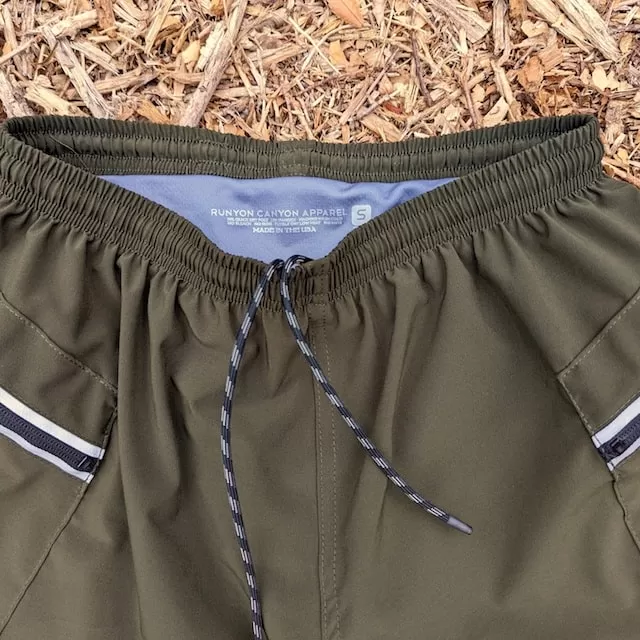 Runyon TrailStash 5" Gravel Short Dark Olive Green Made In USA Runyon TrailStash 5" Gravel Short Dark Olive Green Made In USA