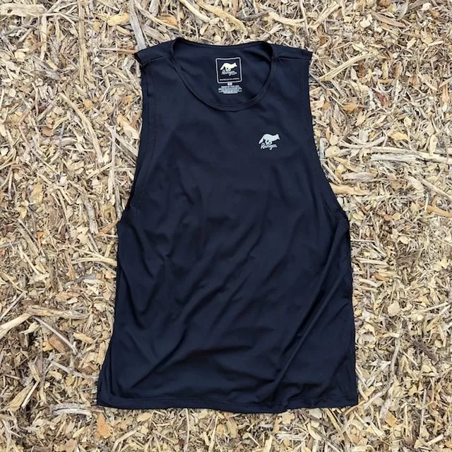 Runyon Women's Unisex Black Muscle Workout Fitness Tank - Made In USA
