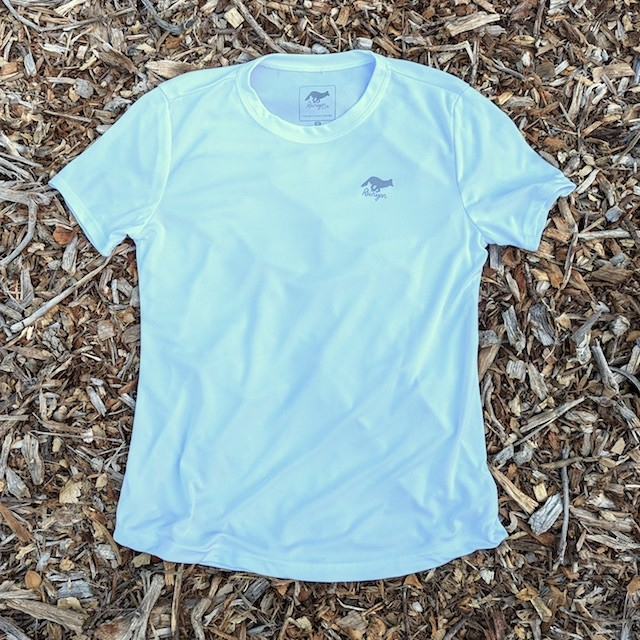 Runyon Canyon Apparel Women's White Training Shirt great for Running, Hiking, Outdoor Fitness Made in USA
