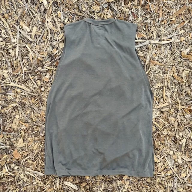 Runyon Women's Sierra Sage Olive Green Muscle Workout Tank Made In USA