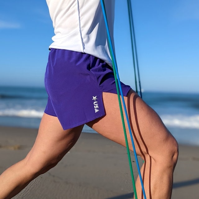 Runyon Unisex 3" Purple Performance Running Short Made In USA | Runyon Canyon Apparel