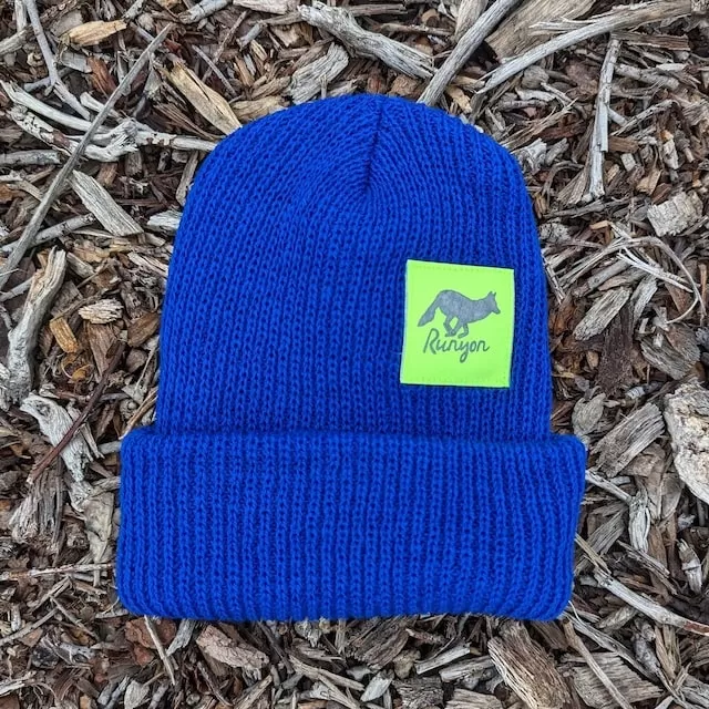 Runyon Royal Neon Reflective Knit Beanie Made In USA | Runyon Canyon Apparel