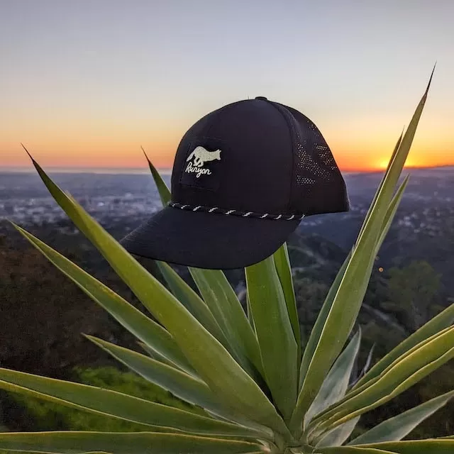 Runyon Black Reflective Workout Trucker Hat - American Made In USA Running Hat