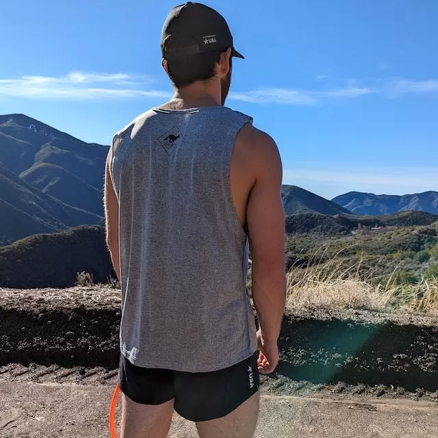 Muscle Up Buttercup Unisex Heather Grey Sleeveless Muscle Workout Tank Top Made In USA Muscle Up Buttercup Unisex Heather Grey Sleeveless Muscle Workout Tank Top Made In USA