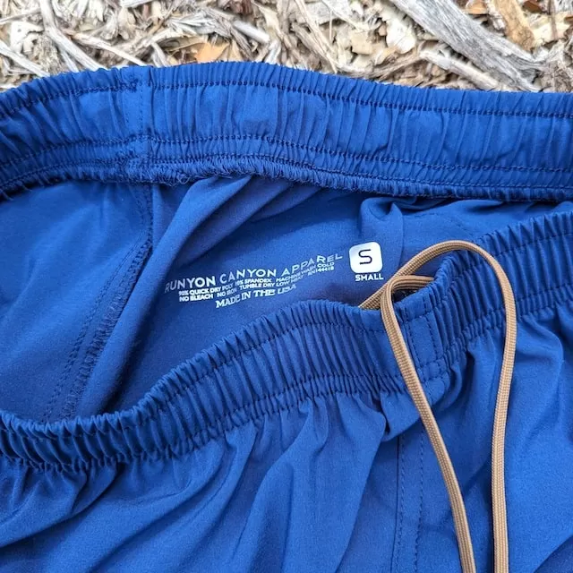 Runyon Navy Blue 7" TrailStash Gravel Short Shell American Made In USA