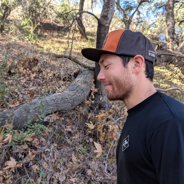 Runyon Burnt Woods Gold Reflective Trucker Hat (10th Anniversary Edition) American Made In USA