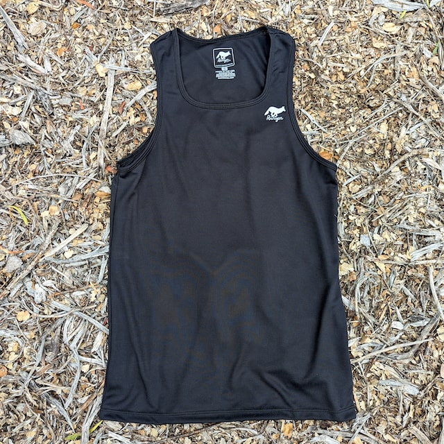 Runyon Black Performance Tank Top Workout Running Singlet American Made In USA