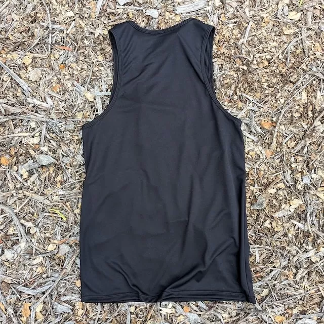 Runyon Black Performance Tank Top Workout Running Singlet American Made In USA Runyon Black Performance Tank Top Workout Running Singlet American Made In USA