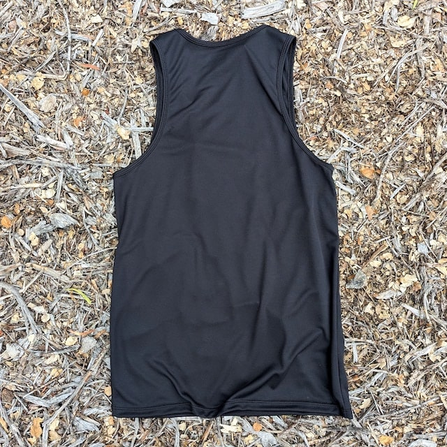 Runyon Black Performance Tank Top Workout Running Singlet American Made In USA