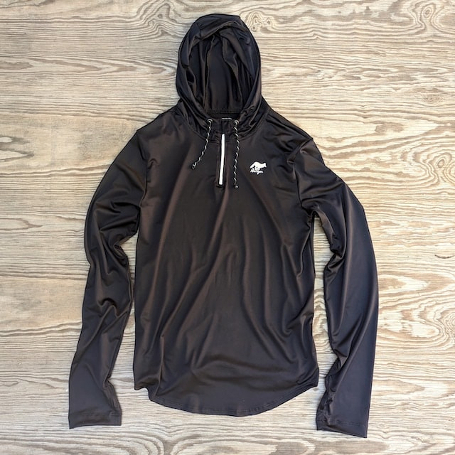 Runyon Men's Black Warm Up Performance Zip Hoodie Runyon Men's Black Warm Up Performance Zip Hoodie