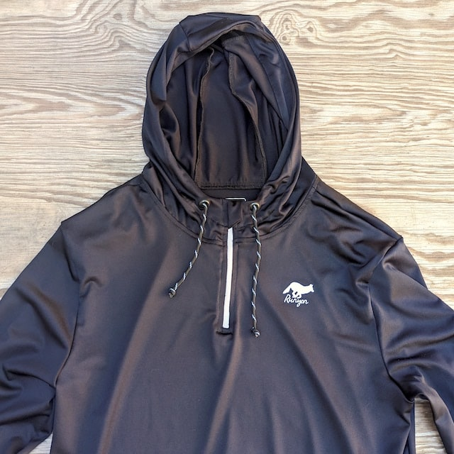 Runyon Men's Black Warm Up Performance Zip Hoodie Running Jacket American Made In USA