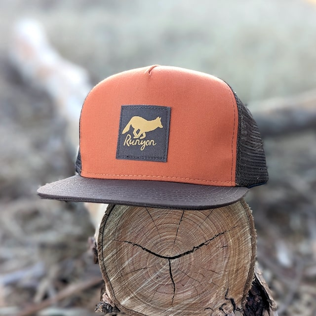 Runyon Burnt Woods Gold Reflective Trucker Hat (10th Anniversary Edition) American Made In USA