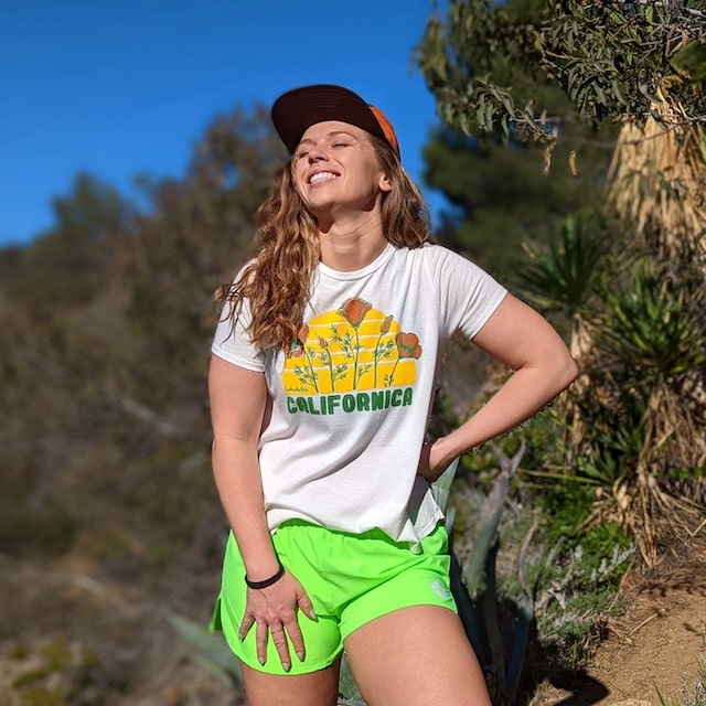 Runyon  Women's Californica Poppy Shirt Hemp Organic Cotton - Made In USA