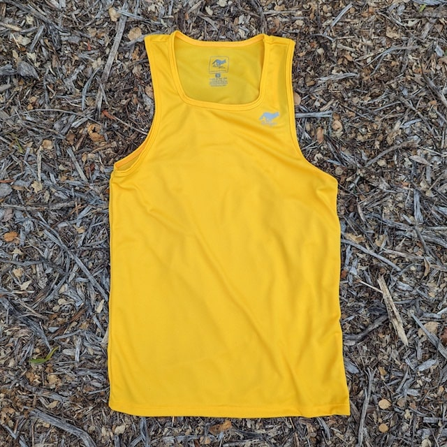 Runyon Gold Performance Tank Top Running Singlet American Made In USA