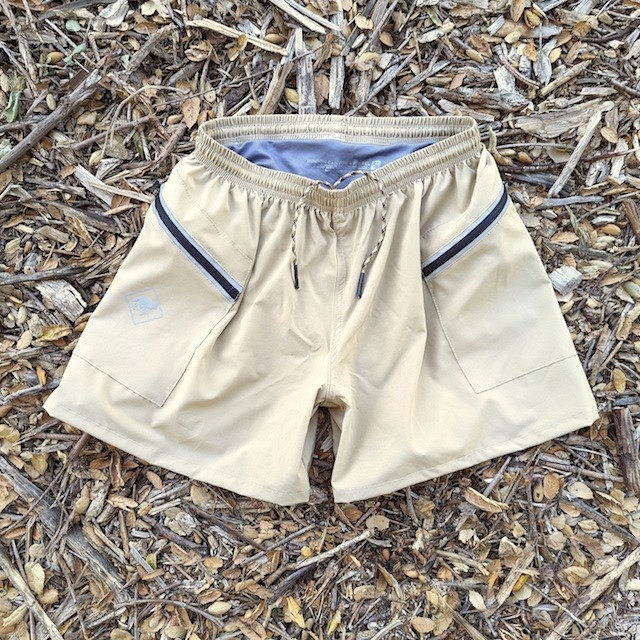 Runyon Unisex TrailStash 5" Gravel Short - Sand Dune (Khaki) Made In USA