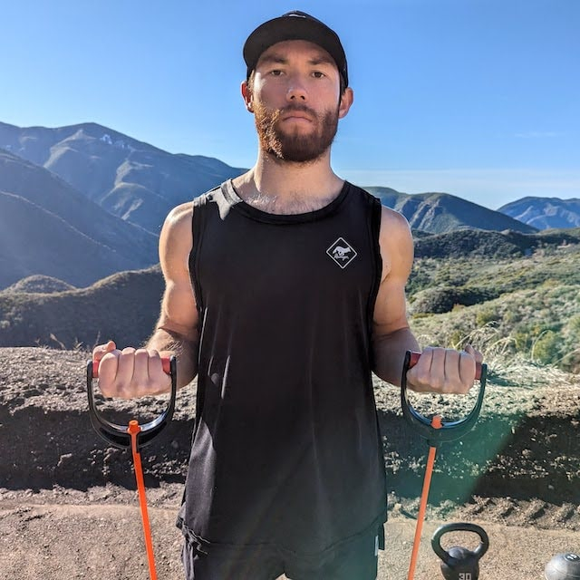 Runyon Men's Unisex Black Tech Trail Tank - Muscle Workout Tank Top, Made In USA | Runyon Canyon Apparel