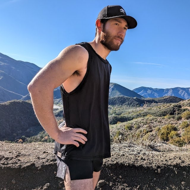 Runyon Men's Unisex Black Tech Trail Tank - Muscle Workout Tank Top, Made In USA | Runyon Canyon Apparel