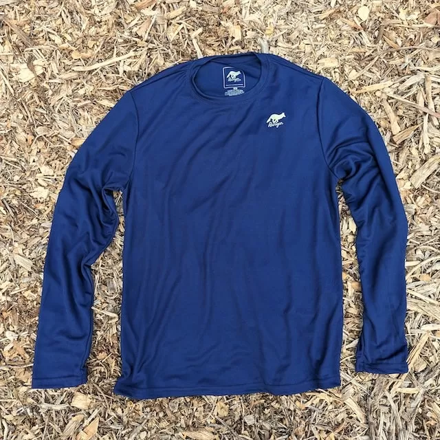 Runyon Men's Navy Blue Long Sleeve Technical Trail Shirt Made In USA