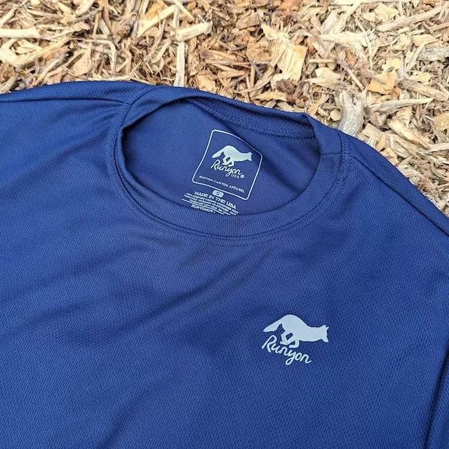 Runyon Men's Navy Blue Long Sleeve Technical Trail Shirt Made In USA