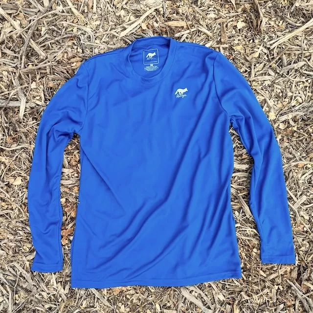 Runyon Men's Royal Blue Long Sleeve Technical Trail Shirt Made In USA