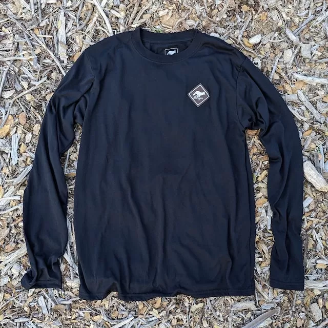 Runyon CozyTech Black Long Sleeve Performance Camp Shirts - American Made In USA Outdoor Fitness Runyon Canyon Apparel