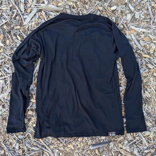 Runyon CozyTech Black Long Sleeve Performance Camp Shirts - American Made In USA Outdoor Fitness Runyon Canyon Apparel
