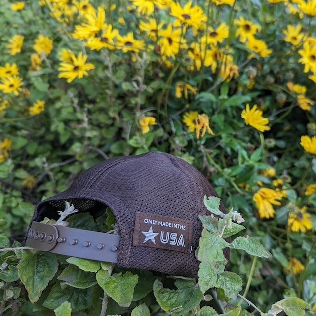 Runyon Olive Green Dark Brown American Made In The USA Trucker Hat