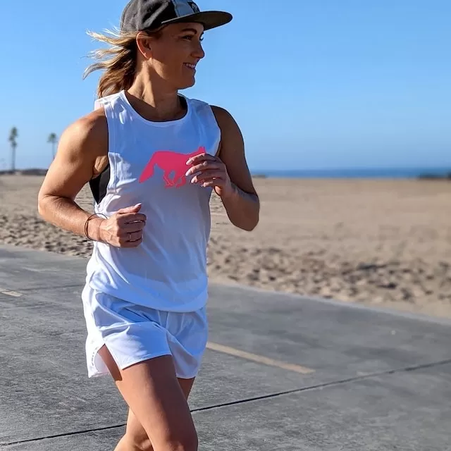 Runyon Unisex 3" White Performance Running Short Made In USA | Runyon Canyon Apparel