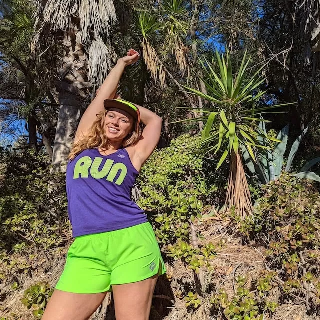 Runyon Purple Neon RUN Fitness Tank Made In USA | Runyon Canyon Apparel