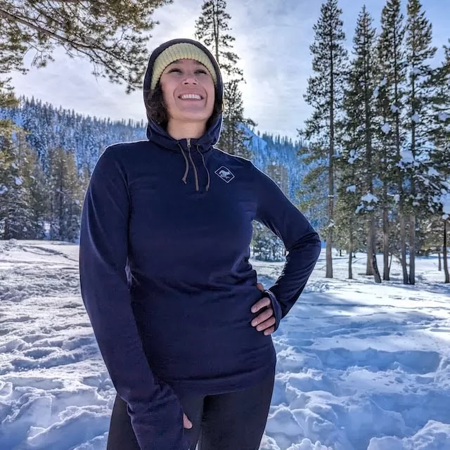 Runyon Unisex Navy Blue CozyTech Zip Hoodie Made In USA | Runyon Canyon Apparel