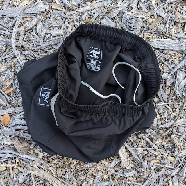 Runyon American Made In USA TrailStash 7" Black Gravel Short- Running, Hiking, Cycling, Fitness, Outdoors