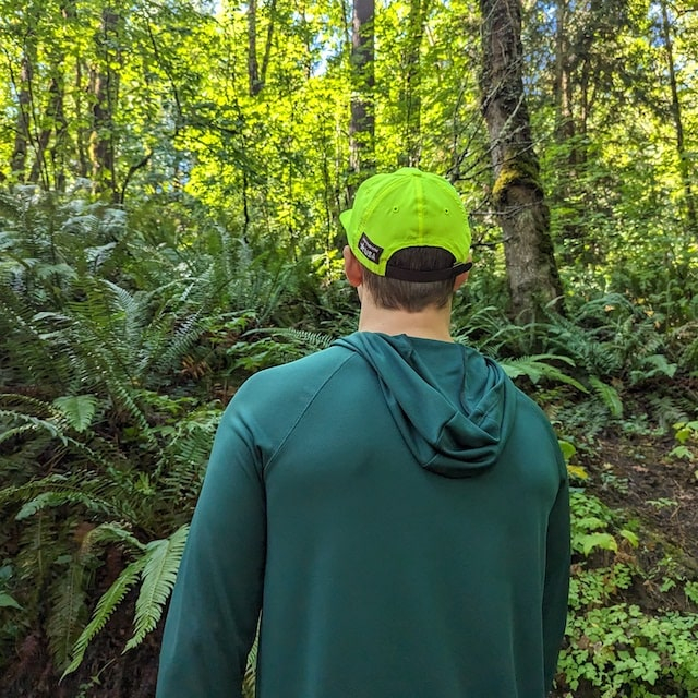 Runyon Neon Yellow Hi Visibility Fluorescent Green Reflective Performance Trail Cap American Made In USA Running Performance Running Hat Hiking Outdoors Fitness Headwear