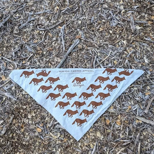Runyon Grey Brown American Made In USA Bandana - Trail Running Hiking Fitness Outdoors Runyon Grey Brown American Made In USA Bandana - Trail Running Hiking Fitness Outdoors