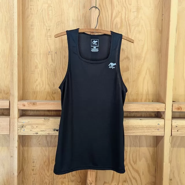 Runyon Black Performance Tank Top Workout Running Singlet American Made In USA Runyon Black Performance Tank Top Workout Running Singlet American Made In USA