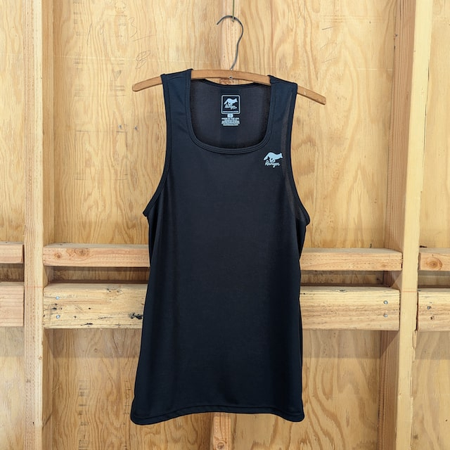 Runyon Black Performance Tank Top Workout Running Singlet American Made In USA