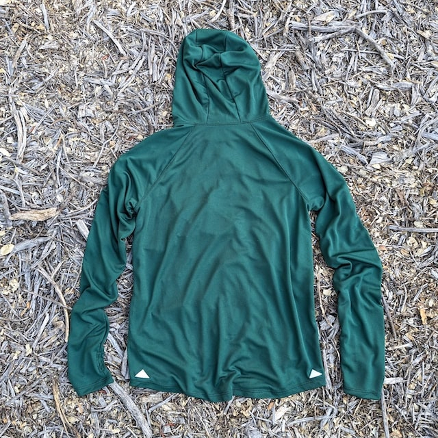 Runyon Men's Forest Green Sun Hoodie Shirt Long Sleeve Thumbholes Sun Protection Quick Dry American Made In USA