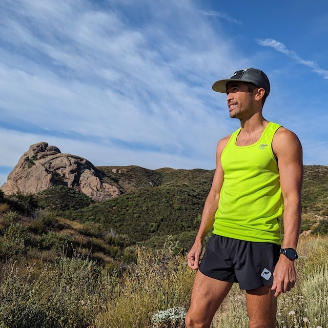 Runyon Lime Green Performance Running Singlet Workout  Tank Top American Made In USA