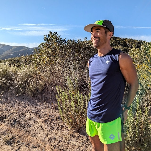 Runyon Men's Unisex  Navy Blue Sleeveless Muscle Tee Performance Workout Tank Top American Made In USA