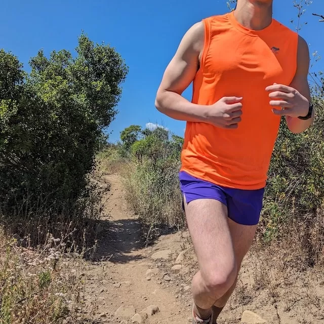 Runyon Men's Neon Safety Fluorescent Orange Sleeveless Muscle Tee Performance Workout Tank Top American Made In USA Runyon Men's Neon Safety Fluorescent Orange Sleeveless Muscle Tee Performance Workout Tank Top American Made In USA