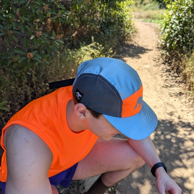 Runyon Neon Orange Rad AF Reflective Camp Hat Hi-Vis Safety Trail Running Hiking Cap