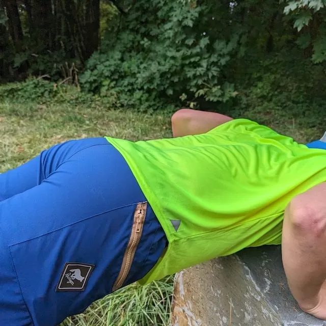 Runyon Navy Blue 7" TrailStash Gravel Short Shell American Made In USA